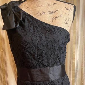 Lace Off One Shoulder Evening Dress